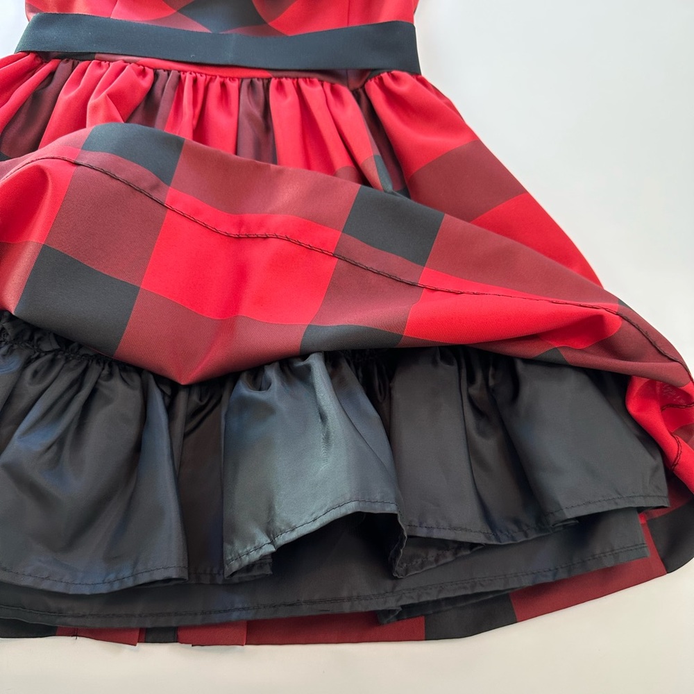 *RELISTED* Ralph Lauren Gorgeous Red and Black Plaid Dress Girls Size 8 - Picture 11 of 15